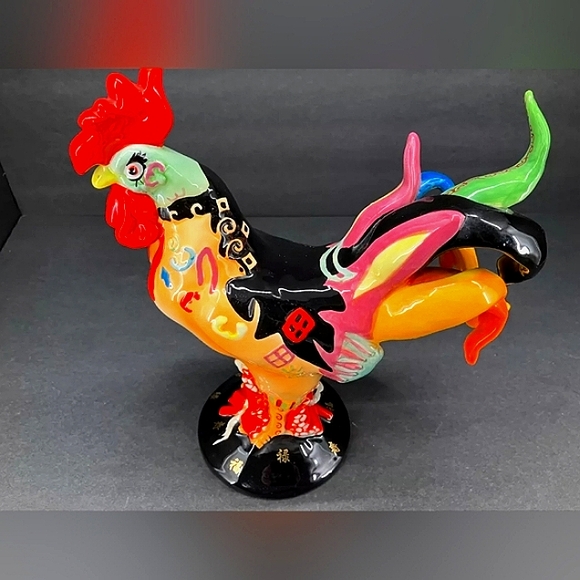 Poultry in Motion Rooster Statue Vintage Sharon Neahaus Created Artist - Picture 2 of 8